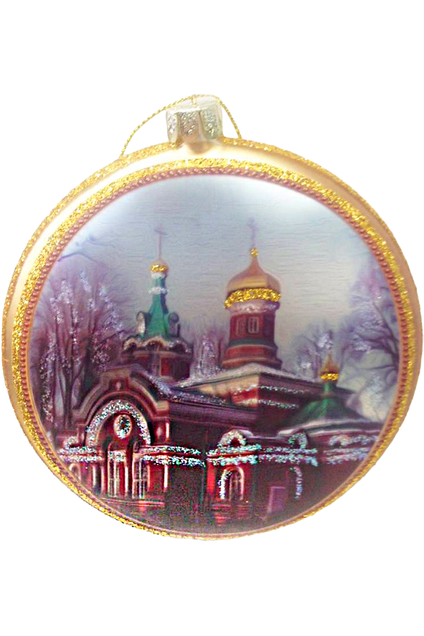 Елочное украшение Медальон Храм св. Александра Невского в г. Минске 50547